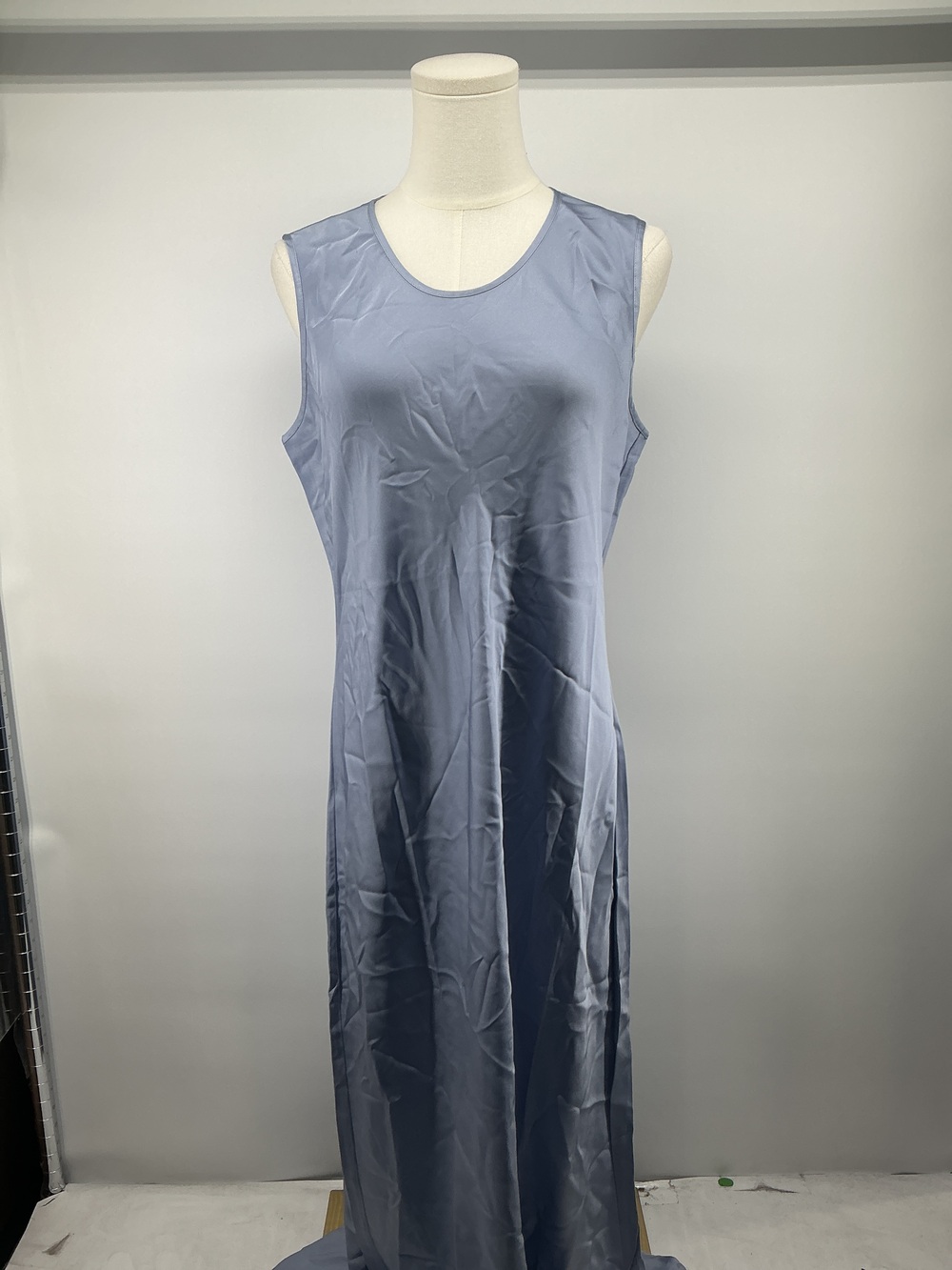 Washable Stretch Silk Tank Midi Dress